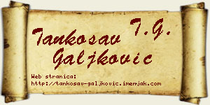 Tankosav Galjković vizit kartica